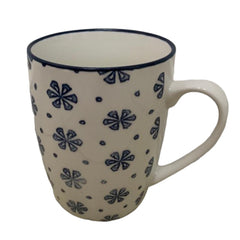 Tazas de porcelana color blanco con azul 380ml
