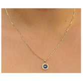 Dije de Oro Ojo Turco Azul 0.5 gramos sin Cadena 10k