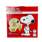 Vajilla 12 Pzas De Bambu Snoopy