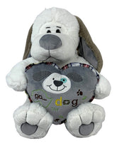 Peluche Perro Color Blanco 45cm Regalo Precio Mayoreo