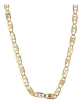 Cadena 50cm En Tres Oros Diamantada En 10k 2.4 Gramos