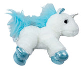 Peluche De Unicornio Aurora Flopsie Pelo Azul 25cm