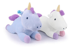Peluche Unicornio Azul Aurora 35 Cm Acostado