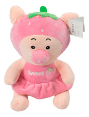 Peluche De Puerquita Vestida De Fresa 32cm