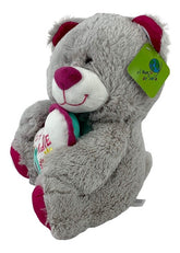 Peluche Oso Color Gris 27cm Regalo Precio Mayoreo