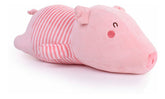 Peluche Cerdo Rosa Con Rayas Acostado 40cm