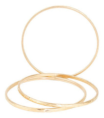 Tres Pulseras Bonito Grabado Para Mujer De 10k 12 Gramos Oro