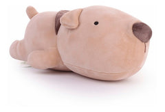 Peluche Perro Café Acostado 45 Cm
