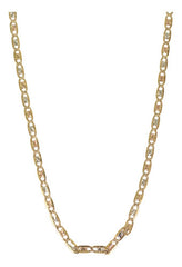 Cadena 55cm En Tres Oros Diamantada En 10k 4.2 Gramos