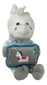 Peluche Caballo Blanco/gris 44cm Regalo Precio Mayoreo