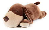 Peluche Perro Café Oscuro Acostado 60 Cm