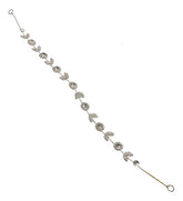 Pulsera Mujer Simple Con Piedras Plateado Mayoreo Acero