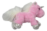 Peluche De Unicornio Aurora Flopsie Rosa Pelo Blanco 25cm
