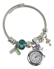 Pulsera Mujer Dijes Con Varios Detalles Mayoreo Acero