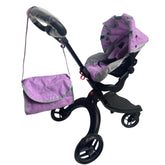 Carriola para Muñecas AstroBaby Portabebe Omega Morado 80 cm