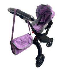 Carriola para Muñecas AstroBaby Portabebe Omega Morado 80 cm