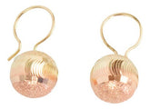 Aretes Dama De Bola En Oro Florentino De 10k 3.9 Gramos