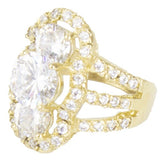 Anillo Para Dama Con Zirconias En Oro De 10k