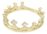 Anillo De Mujer Forma De Corona Oro 10k