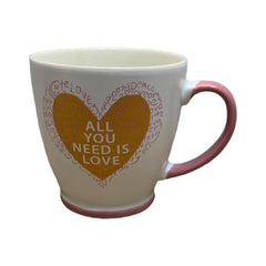 Tazas de porcelana corazón All you need is love 380ml