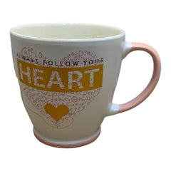 Tazas de porcelana corazón Always folow your heart 380ml