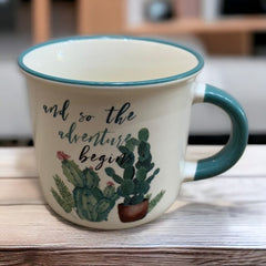 Tazas de porcelana cactus And so the aventure begins 350ml