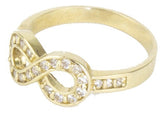 Anillo Dama Detalle Zirconias Infinito Oro 10k