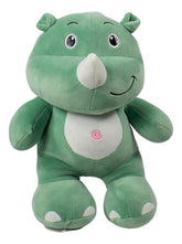 Peluche De Rinoceronte Verde Con Blanco Bebe 37cm