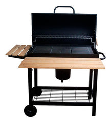 Asador Grill Heavy Bbq C/extensiones Maderas Plegables