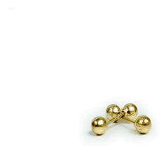 Aretes Bola Redonda Tipo Perla De Oro 10 Kilates Tamaño Mini