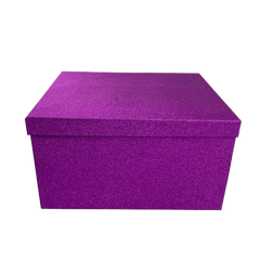 Set de 10 cajas diferentes tamaños. Morado brillos