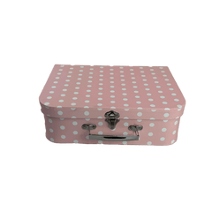 Set de 3 cajas diferentes tamaños. Rosa palido con blanco