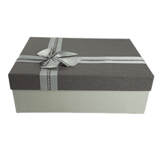 Set de 3 cajas GR diferentes tamaños. Blanco y gris