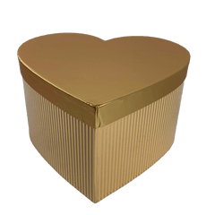 Set de 3 cajas diferentes tamaños. Corazon dorado