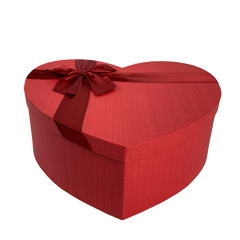 Set de 3 cajas diferentes tamaños. Corazon tapa y base roja