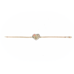 Esclava de XV años corazón con quinceañera oro 10K, 18cm