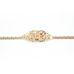 Esclava de XV años con garigoleado numero en oro rosado 10K