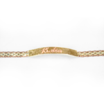 Esclava De Xv Años Con Leyenda Oro Rosado 10k 18cm, 4.8gr