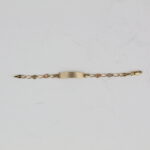 Esclava con corazones de bebé oro puro 10K, 12cm de largo