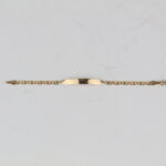 Esclava Valentino de bebé corte diamante oro 10K, 12 cm