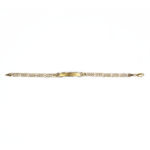 Esclava Cartier doble con bisel 6-12 años oro 10K, 16cm