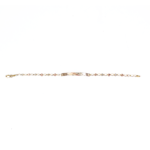 Esclava Dama,  Corazones Oro Blanco/rosado 10k, 18cm, 2.4gr
