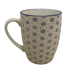 Tazas de porcelana color blanco con azul 380ml