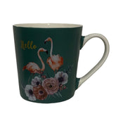 Tazas de porcelana flamencos Hello 380ml