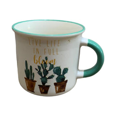 Tazas de porcelana cactus Live life in full bloom 350ml