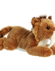 Peluche Saber Smilodon Aurora Niño dientes de sable 25 cm