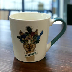 Tazas de porcelana Llama #nodrama 310ml