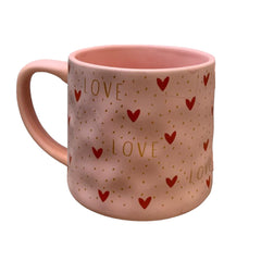 Tazas de porcelana Love color rosa 420ml