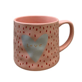 Tazas de porcelana Love color rosa 420ml