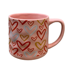 Tazas de porcelana Love color rosa 420ml